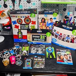 12 piece set of 21st Birthday decorations